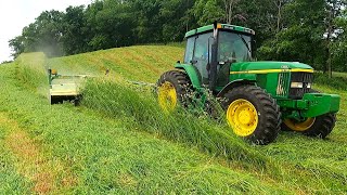 Mowing Hay For Baling! How a John Deere 630 Moco Works! (2023 Hay Season)