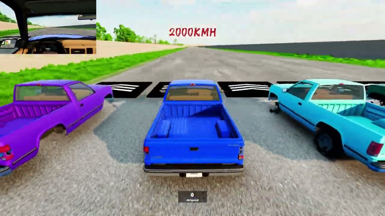 Speed boost 1000kmh which car can survive #18 - BeamNG.Drive