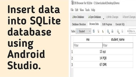 Insert Data in Sqlite Database table in android studio.