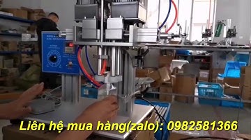 Máy siết nắp chai, máy siết nắp chai nước rửa tay, máy siết nắp chai dạng xịt