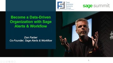 Become a Data Driven Organization with Sage Alerts & Workflow for Sage100