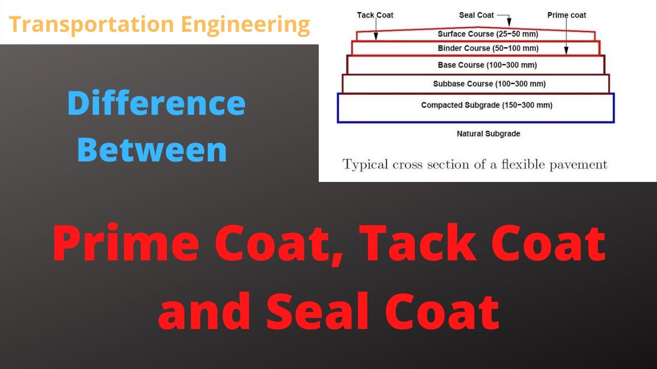 Difference Between Prime Coat Tack Coat And Seal Coat YouTube