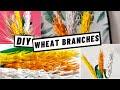 How To Make Crepe Paper Wheat Branch|Wheat Florette DIY|Five Minute Craft|Wheat DIY|Minitha Abraham