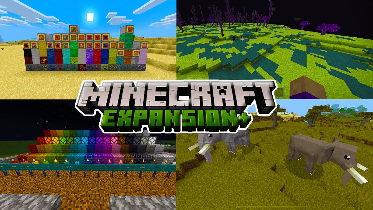 Minecraft Expanda NOVA ATUALIZAÇÃO DO EXPANSION+ - O ADDON MAIS COMPLETO PARA SEU MCPE 1. ...