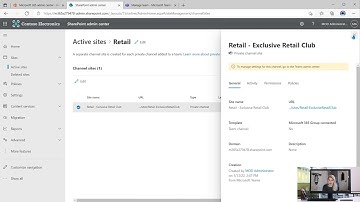 Private Channel Sites Now in SPO Admin Center