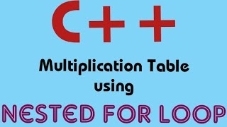 Multiplication table in c++ using  for loops