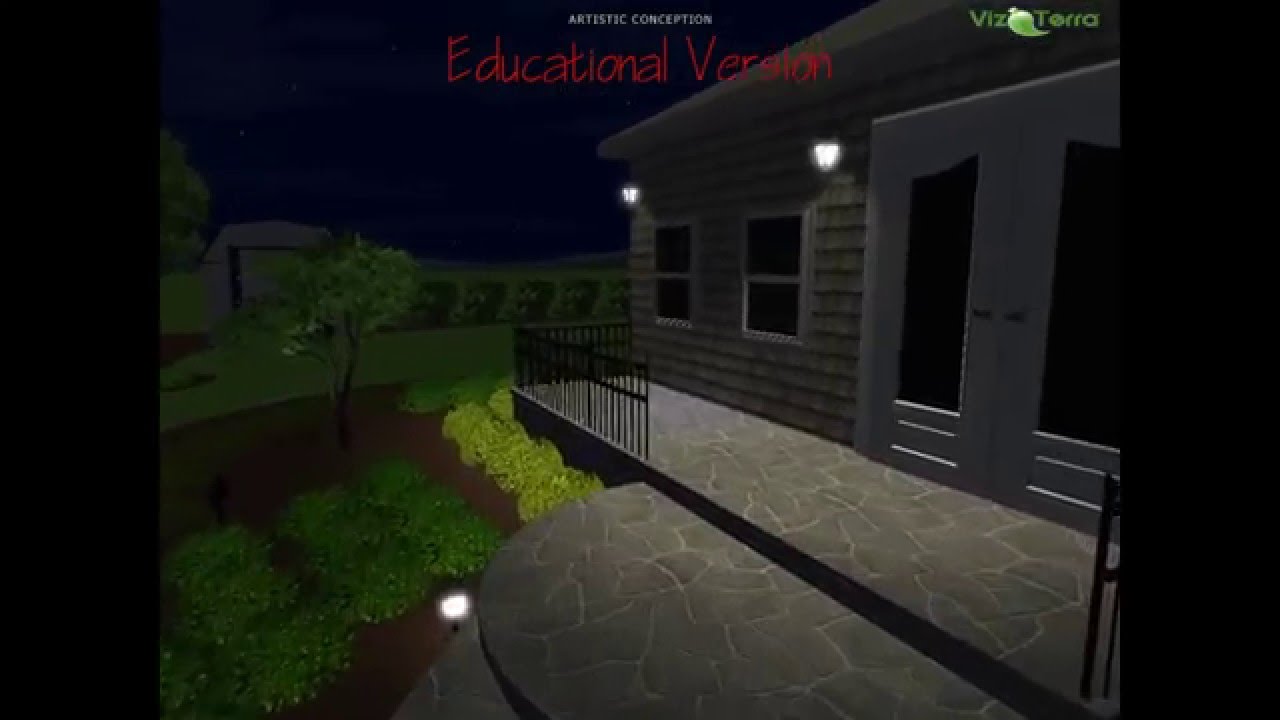 VizTerra Master Plan Front Yard (Night)