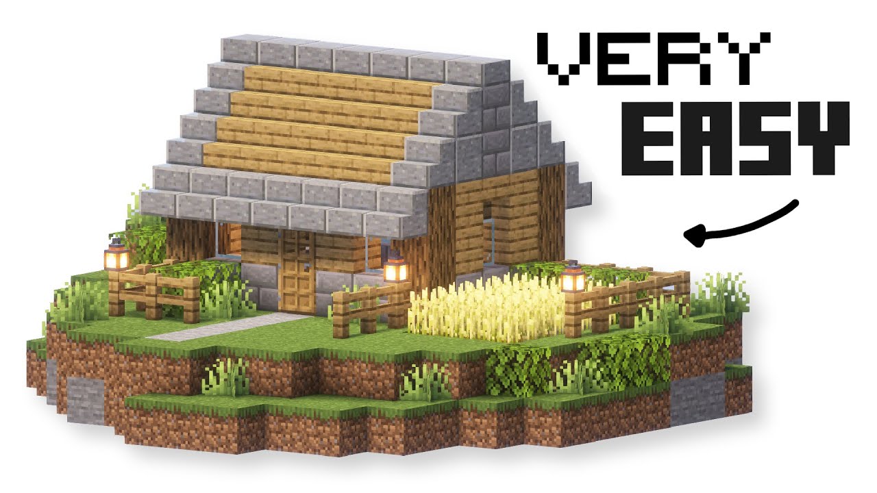 Minecraft - How To Build A Simple Survival House | Easy Tutorial - YouTube