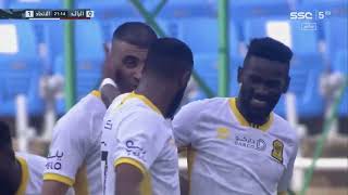 الهدف الاول الإتحاد و الرائد 1-0 الدوري السعودي هدف حمدالله