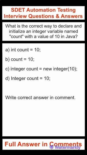 SELENIUM : JAVA : Correct way to declare and initialize an integer ...