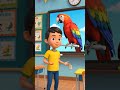 Boy teaching about a parrot #trending #3danimation #viral #school #biology #animation #ytshorts