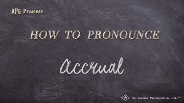 How to Pronounce Accrual (Real Life Examples!)