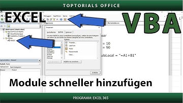 Excel VBA Module schneller hinzufügen