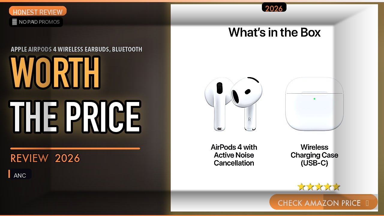 Apple AirPods 4 Wireless Earbuds, Bluetooth — Worth It? 2026 - YouTube