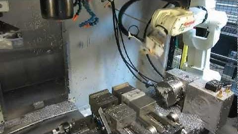 RFA Kawasaki Robotloader with RFA-Vision loading HAAS CPW