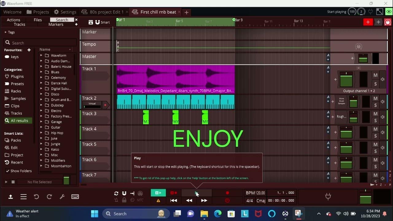 Made a beat in Waveform Free using bandlab assistant YouTube
