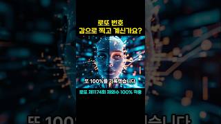 제1174회 로또 제외수 또 100% 적중! 비밀은 인공지능 AI #로또 #로또AI #로또예상번호 #로또당첨번호 #동행복권 #로또명당 #챗지피티 #제외수 #인공지능 #1등 #적중
