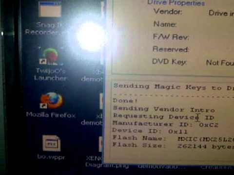 How To Flash Xbox 360 phat Ben-Q DVD Drive with Jungle flasher