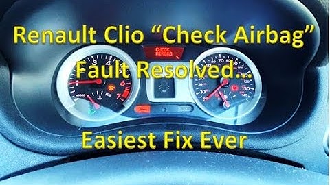 Renault Clio Check Airbag Fault Easiest Fix Ever