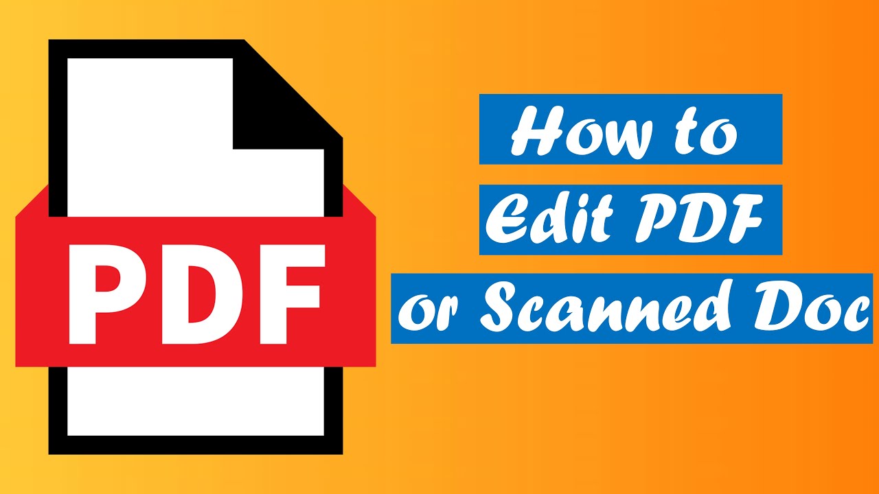 How to edit a Scanned Document / Edit PDF - Free No - YouTube