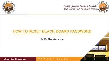 How to Change Blackboard Password