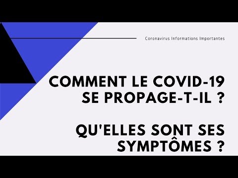 Comment Le Coronavirus se propage-t-il et qu'elles sont ses symptômes?