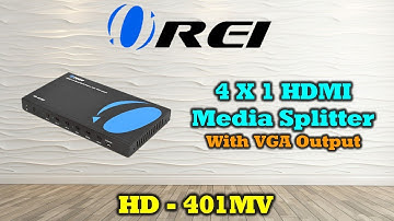 OREI 4 Port HDMI Switch| Quad Multi Viewer 4 in 1 Out: HD-401MV