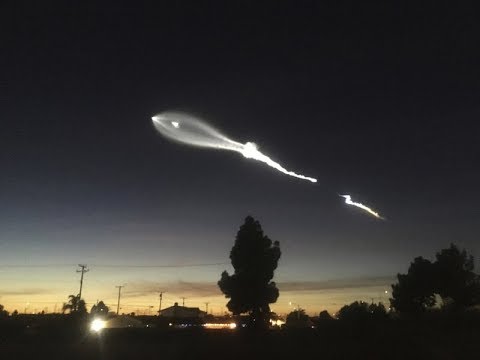 SpaceX launch lights up the night sky in California!
