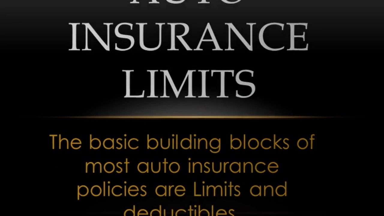 Auto Insurance Limits YouTube