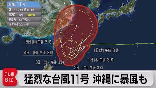 沖縄で最大瞬間風速35メートル予想　台風11号　暴風や高波に警戒（2022年8月31日）