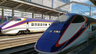 E3系L53編成つばさ128号&E3系L72編成つばさ127号+E2系J58編成やまびこ127号 郡山駅発車 2022 6/25