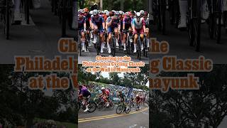 Cheering on the Philadelphia Cycling Classic at the Wall in Manayunk