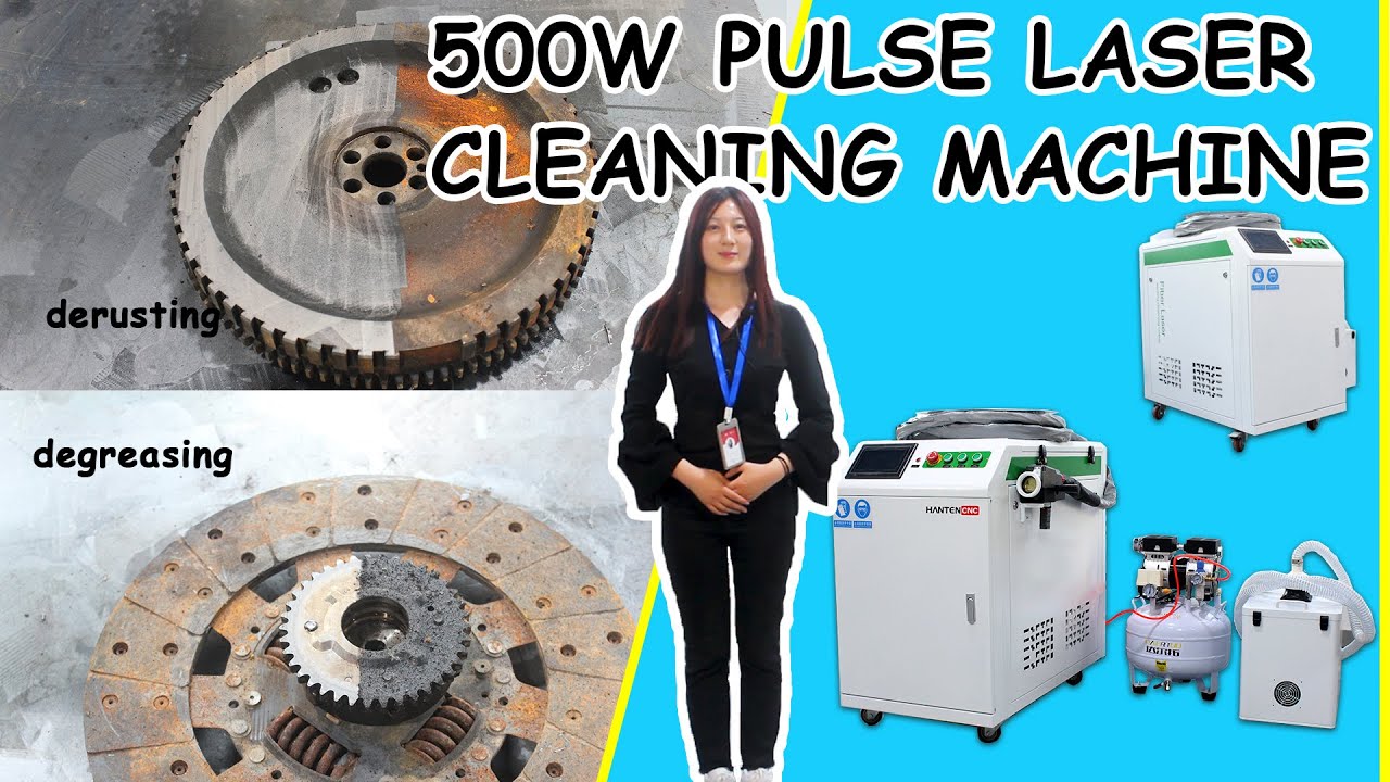 500W high power pulse laser cleaning machine high speed rust and oil