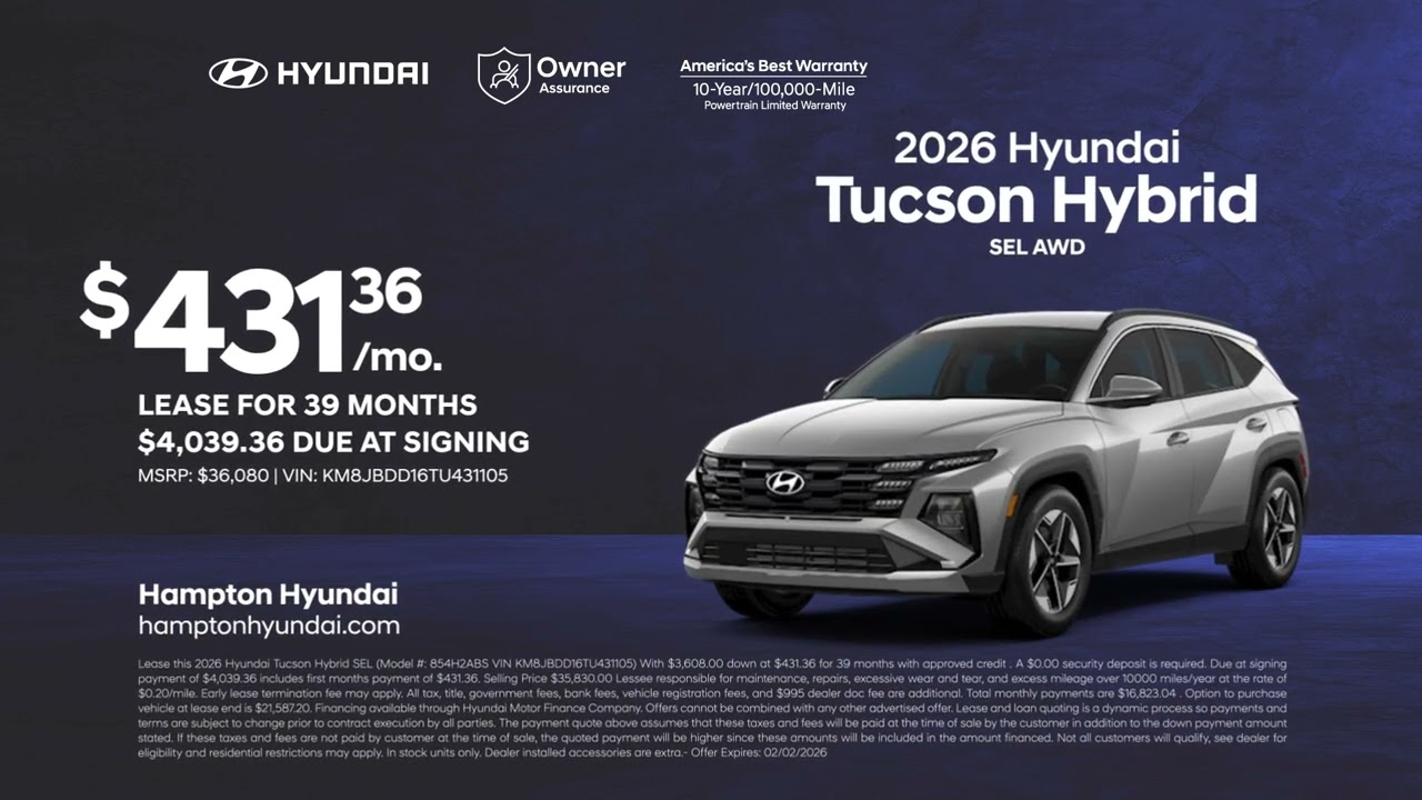 Hyundai Tucson Hybrid 02/01/2026 6861209