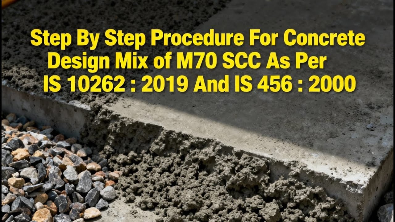 Concrete Mix Design of M70 SCC (Self Compacting Concrete) Step by Step | IS 10262:2019 & IS 456:2000