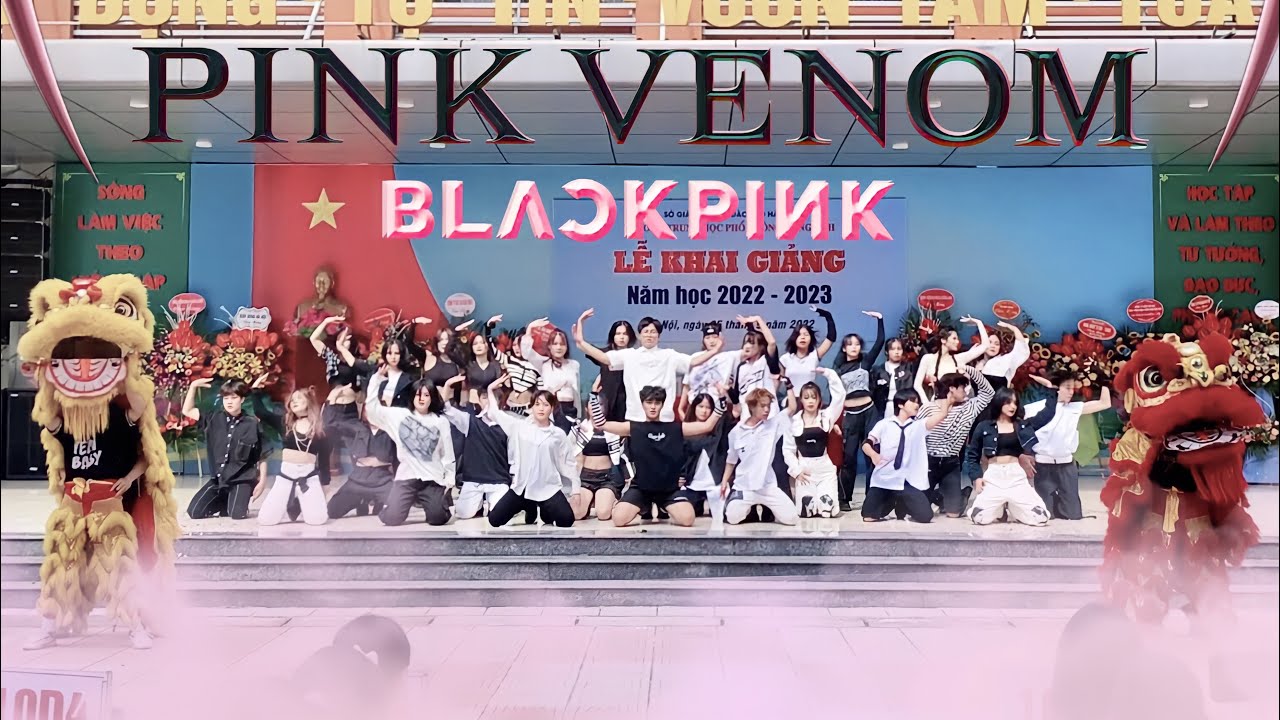 [DAMN CREW] KHAI GIẢNG PHUN ĐỘC NHẢ TƠ CỰC CĂNG TRÊN NỀN NHẠC IDOL | PINK VENOM WITH 30 DANCERS