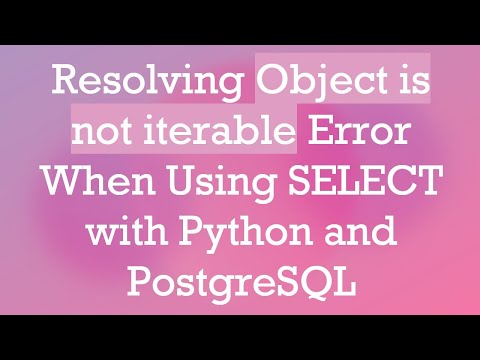 Resolving Object is