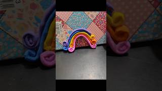 Cute clay rainbow🎀🎀 #handmade #aestheticcraft #aestheticcraft #clayart #clayrainbow#thetinycrafter