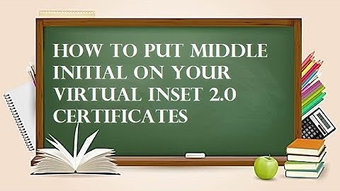 HOW TO PUT MIDDLE INITIAL ON YOUR VINSET 2.0 CERTIFICATE