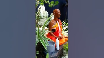 thầy thích Minh tuệ ngồi thiền _ làm tiểu cảnh hòn non bộ sân vườn mới nhất