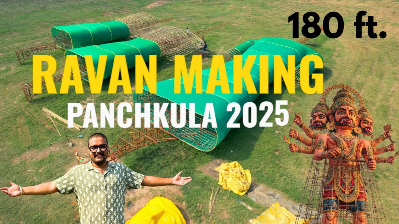 Ravan Making 2025 | Panchkula | 180ft. | Tallest Ravan
