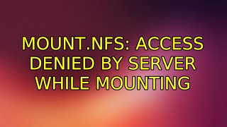 mac nfs access denied