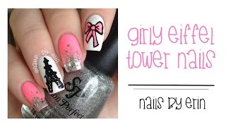Girly Eiffel Tower Nails | NailsByErin screenshot 1