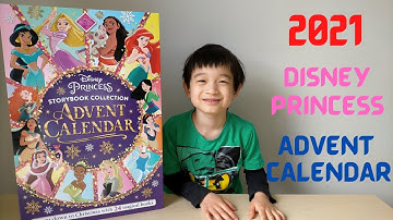 Opening Disney Princess Advent Calendar 2021 - 24 Mini Storybook Collection Count Down to Christmas