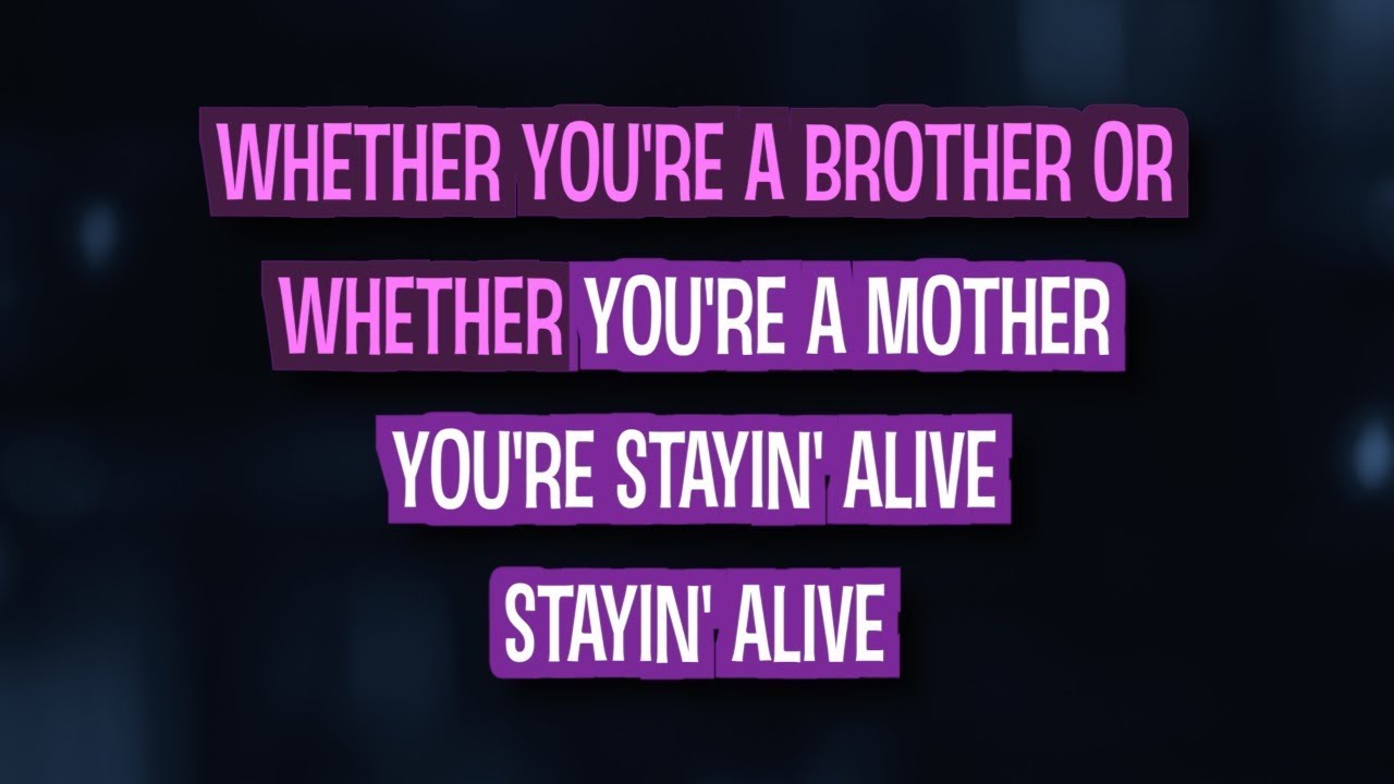 Stayin' Alive (Karaoke) - Bee Gees - YouTube