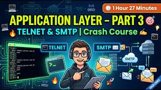 Application Layer in Computer Networks | Telnet &amp; SMTP Explained | Crash Course Part 3