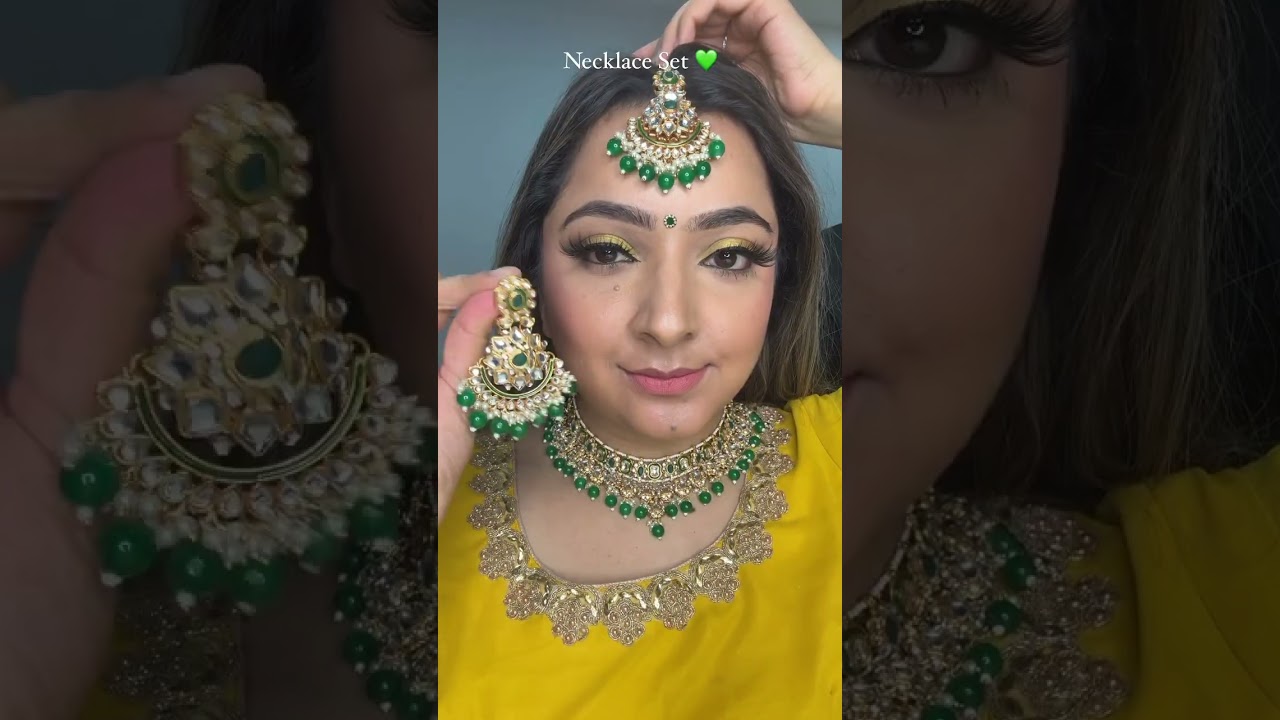 Green Kundan Set 