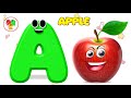 ABC Songs for Toddlers 🌈 | A for Apple 🍎 | Learn Alphabet, Phonics & Letter Sounds A to Z