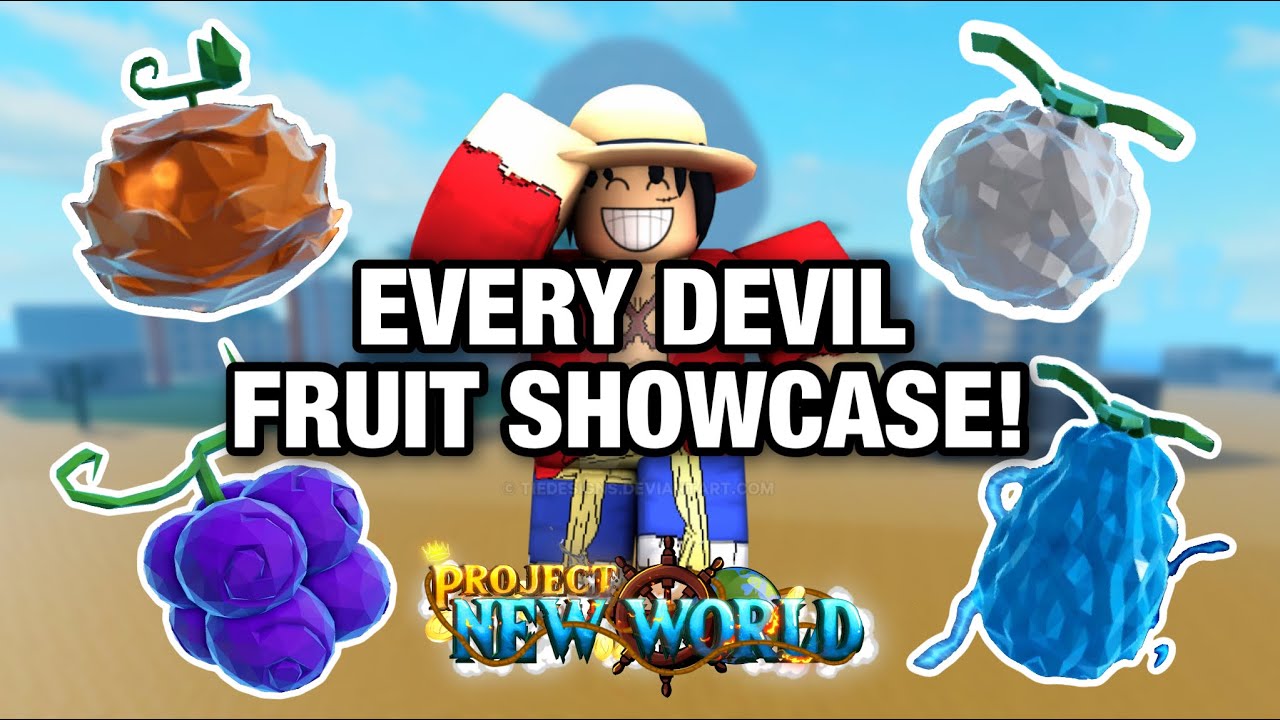 ALL DEVIL FRUITS SHOWCASE IN PROJECT NEW WORLD! (Roblox) 