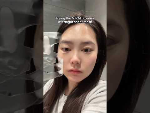 Trying the VIRAL Korean overnight sheet mask 🤯 #koreanskincare #sheetmask #kbeauty #glassskin